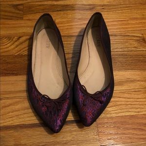 J. Crew Gemma Shimmery Leopard Flats